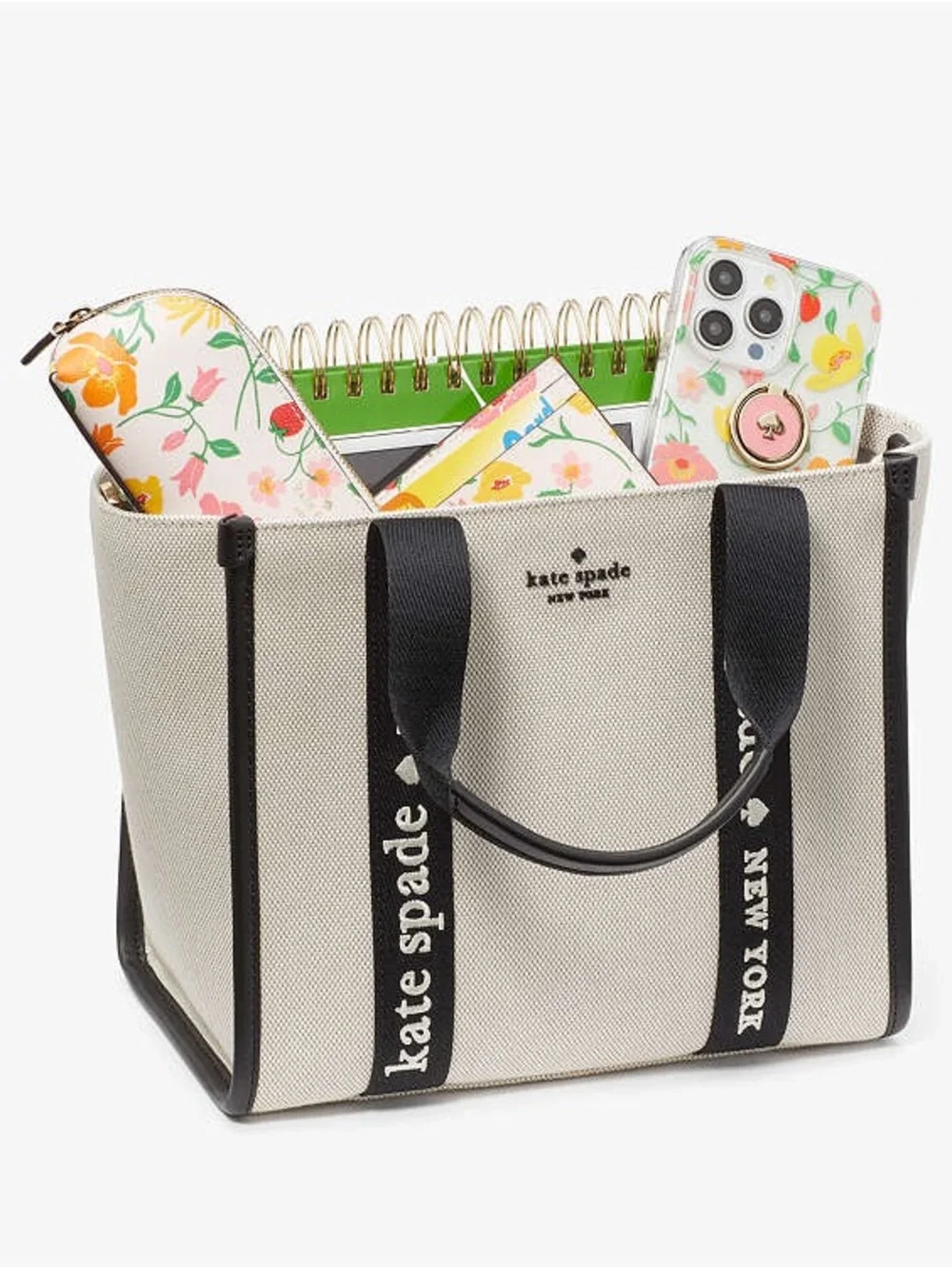 Kate Spade New York Kip Canvas Small Tote Crossbody Bag